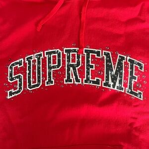 Supreme New York Water Arc Hooded Sweatshirt Red (FW18SW42) Men's Size